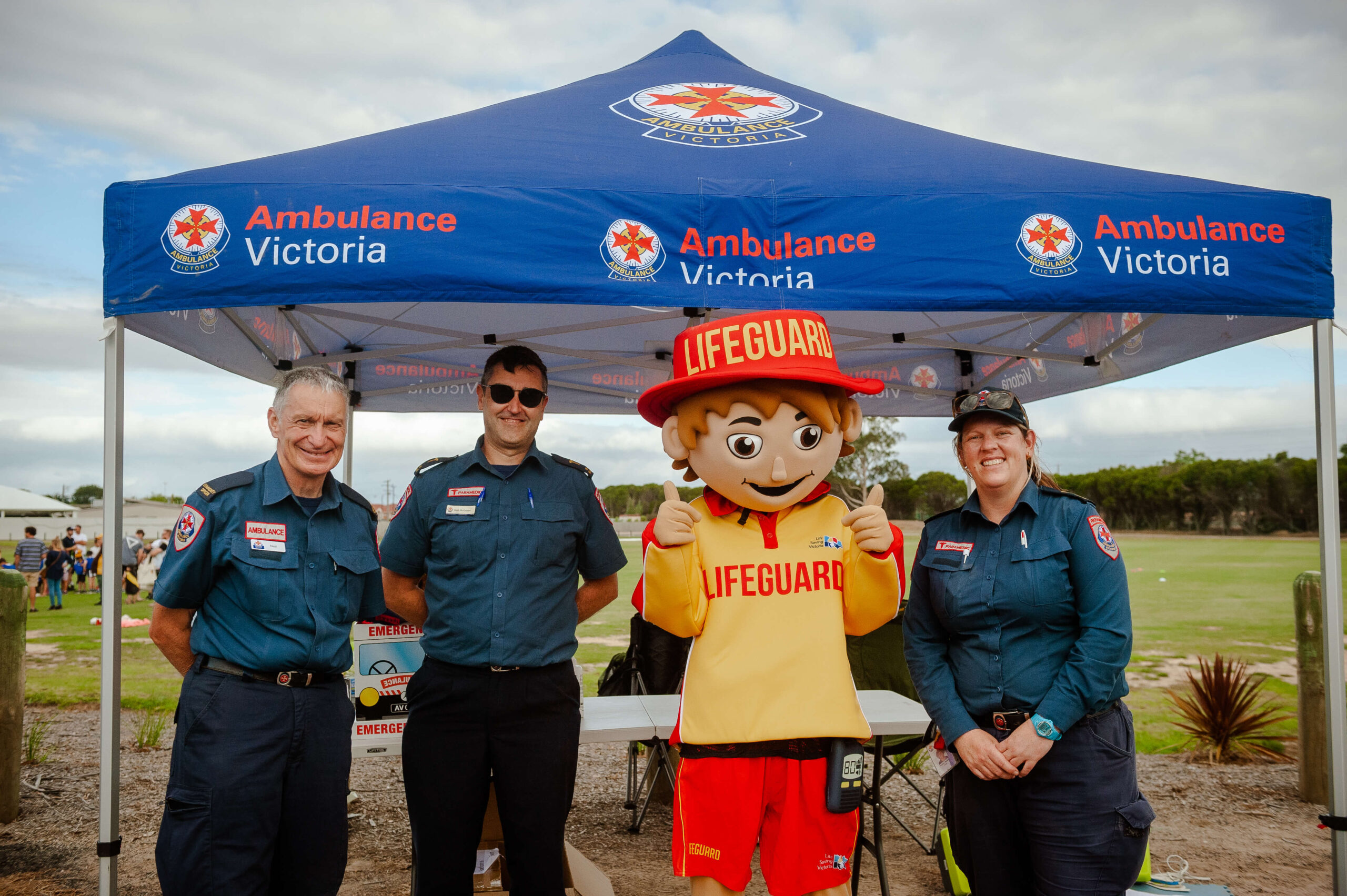 Ambulance Victoria with Lifesaving Victoria mascot