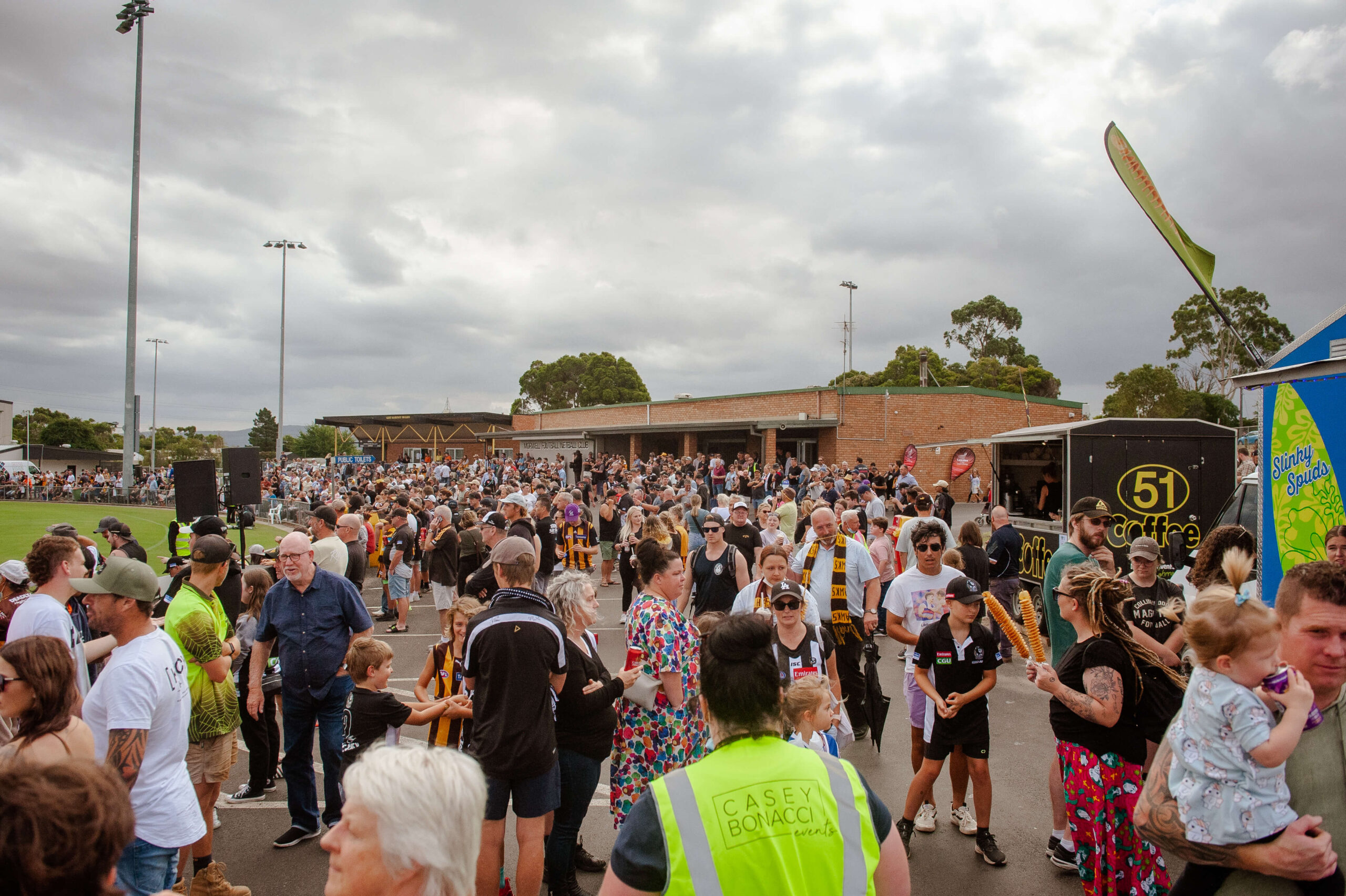 Large crowd at AFL game in Morwell