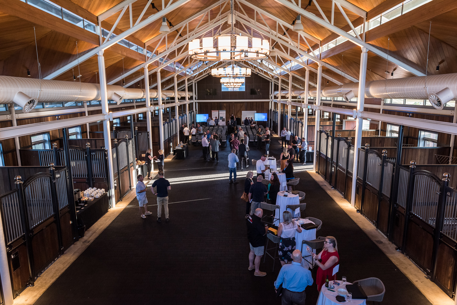 Aerial shot of inside the Stables at The Willam Inglis Hotel for FPII Information Session 2020